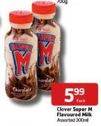 Clover Super M Flavoured Milk Assorted-300ml Each