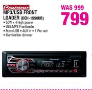 Pioneer MP3/USB Front Loader-(DEH-1550UB)