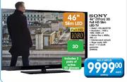 Sony 46"(117cm) 3D Full HD Slim LED TV(KDL-46HX750)