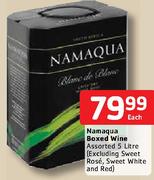 Namaqua Boxed Wine Assorted-5ltr Each
