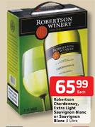 Robertson Chardonnay Extra Light Sauvignon Blanc Or Sauvignon Blanc-3ltr Each