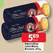 Bakers Blue Label Marie Biscuits-200g Each