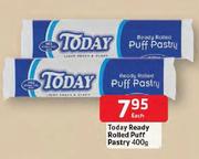 Today Ready Rolled Puff Pastry-400g Each
