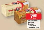 Bakers Tennis Biscuits Regular, Caramel Or Cinnamon-200g Each