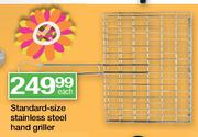 Standard-Size Stainless Steel Hand Griller Each