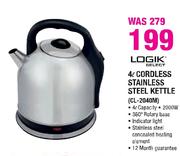 Logik 4Ltr Cordless Stainless Steel Kettle(CL-2040M)