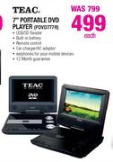 Teac 7" Portable DVD Player-PDVD777R Each