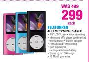 Telefunken MP3/MP4 Player-4GB Each