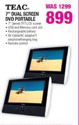 Teac 7" Dual Screen DVD Portable