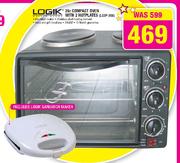 Logik Compact Oven With 2 Hotplates (LCOP-20S)-20L 