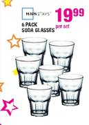 Mainstay 6 Pack Soda Glasses-Per Set