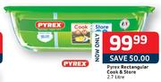 Pyrex Rectangular Cook & Store-2.7Ltr