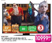 Sinotec 55"(140cm) 3D Full HD Slim LED TV(STL3-55KQ68)