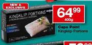 Cape Point Kingklip Poetions-400g Each