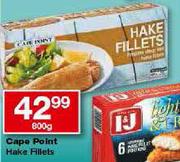 Cape Point Hake Fillets-800g Each
