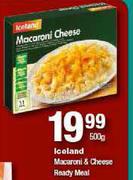 Iceland Macroni & Cheese Ready Meal-500g Each