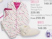 Shelley Multi Spot Fleece Button Through PJ's
