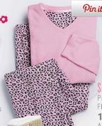 Shelly Pink Animal Print Fleece PJ's In Penny C