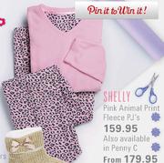 Shelly Pink Animal Print Fleece PJ's