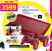 PS3 500GB Red Console Bundle