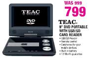 Teac 9" DVD Portable With USB/SD Card Reader