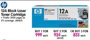 Hp 12A Black Laser Toner Cartridge-Each