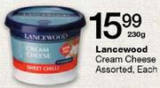 Lancewood Cream Cheese 230Gm-Each