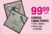 Canvas Linen Prints 300x300mm-Each