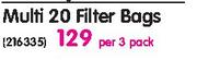 Wap Multi 20 Filter Bags-Per 3 Pack