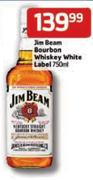 Jim Beam Bourbon Whiskey White Label-750ml