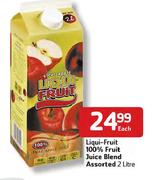 Liqui-Fruit 100% Fruit Juice Blend Assorted-2ltr Each