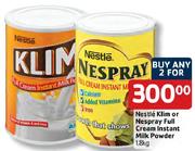 Nestle Klim Or Nespray Full Cream Instant Milk Powder-2X18Kg