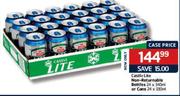 Castle Lite Non-Returnable Bottles- 24X340ml Or Cans- 24X330ml 