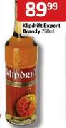 Klipdrift Export Brandy- 750ml Each