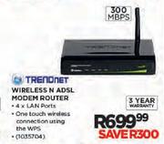 Trendnet Wireless N ADSL Modem Router