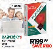 Kaspersky Anti Virus 2013(1 User)