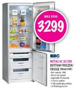 KIC Metallic Silver Bottom Freezer/Fridge(KB6035ME)-346Ltr.