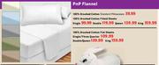 Pnp Flannel 100% Brushed Cotton Standard Pillowcases-Each