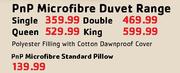 Pnp Microfibre Duvet Range Single - Each