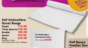 Pnp Hollowfibre Duvet Range Single - Each