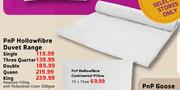 Pnp Hollowfibre Duvet Range Queen- Each