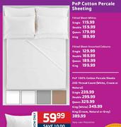 Pnp Cotton Single Percale Sheeting