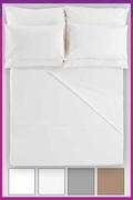 Pnp 100% Cotton Percale Sheets King (Cream,Natural Or Grey) - Each