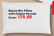 Goose Mix Pillow With Cotton Percale Cover - Each