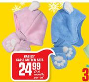 Babies' Cap & Mitten Sets (0-6 Months)-Per Set