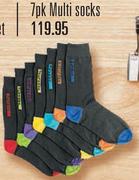 7pk Multi Socks-Each