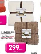 In House In Home Faux Fur Throw