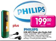 Philips 2GB MP3 Player Plus Rugby Ball Each