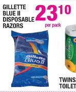 Gillette Blue II Disposable Razors-Per Pack