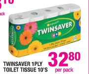 Twinsaver 1-Ply Toilet Tissue-10's Per Pack